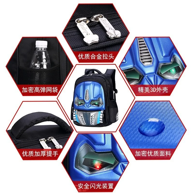 Transformers Single/Double Shoulder Handheld Backpack Portable Large Capacity Cartoon Anime Surprise Gift Children's Backpack