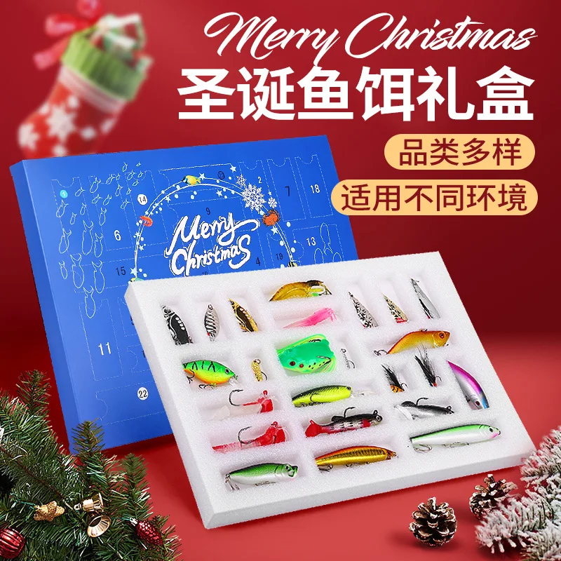 

Fishing Bait Wei He In Stock Christmas Gift Set24Pieces Lure Cross-Border Bait Mino Bo ClimbingVIBSequined suit