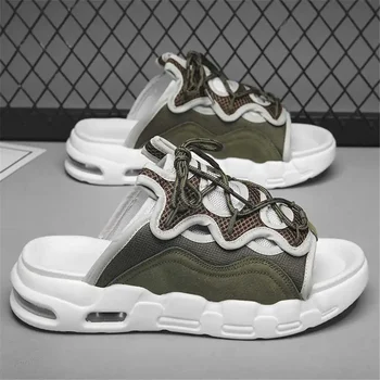 남성용 패션 비치 슬리퍼, 남성 신발, 46 사이즈 샌들, 스포츠 브랜드, 유명 브랜드 핸드메이드, 블랙 40-44 