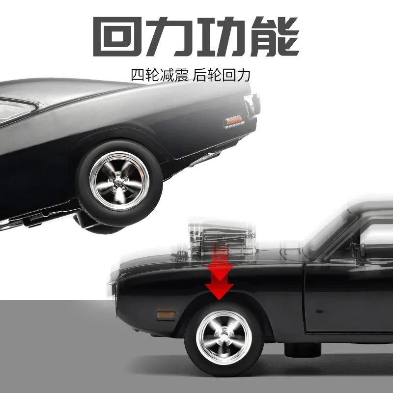 1:32 Charger 1970 Supercharged Modified American Muscle Car Alloy Metal Diecast Model Car Home Decoration Desktop Display view 5