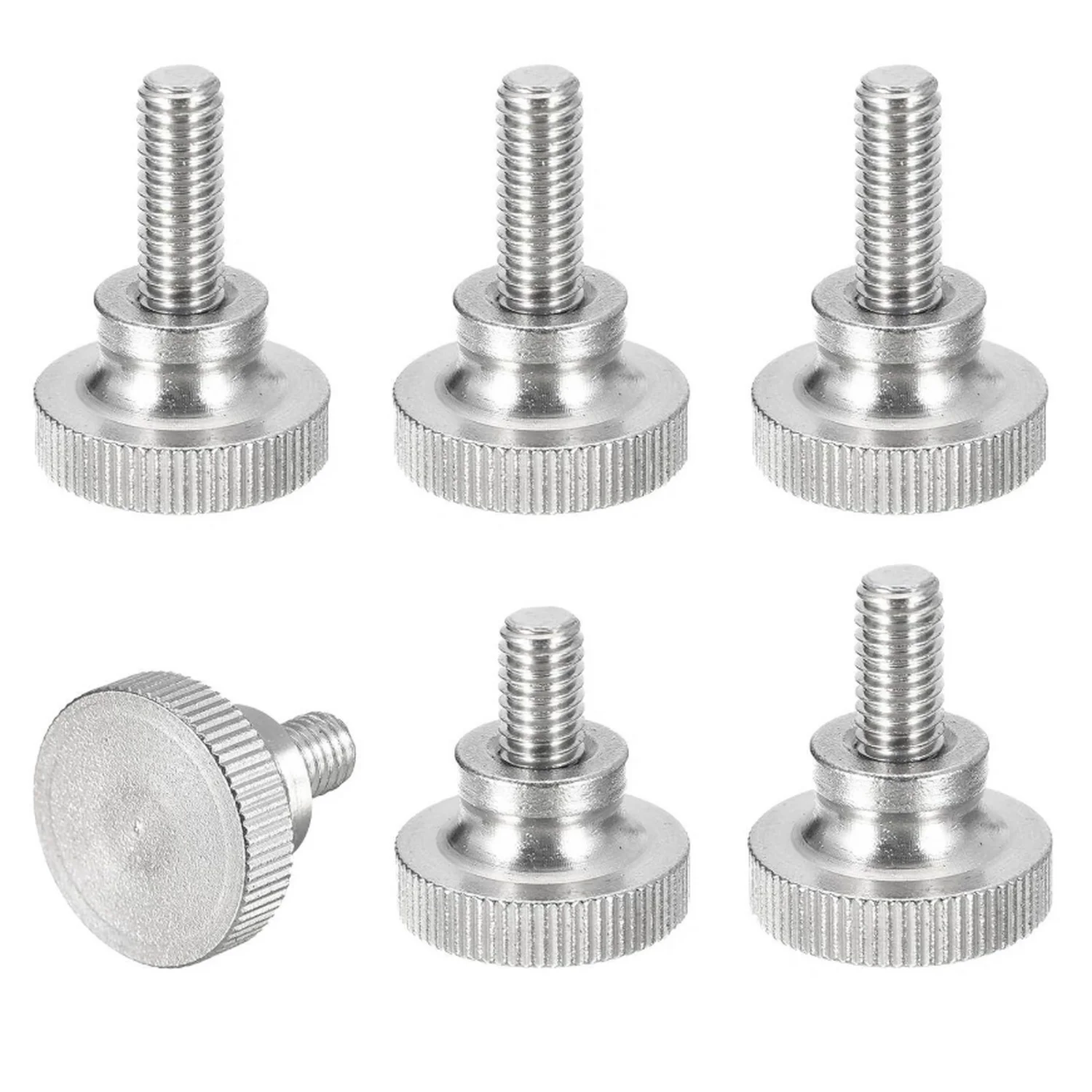 2/5PCS 304 stainless steel finger shaped curtain wall glass locking screws M5 M6 knurled high headmanual tightening adjustmen