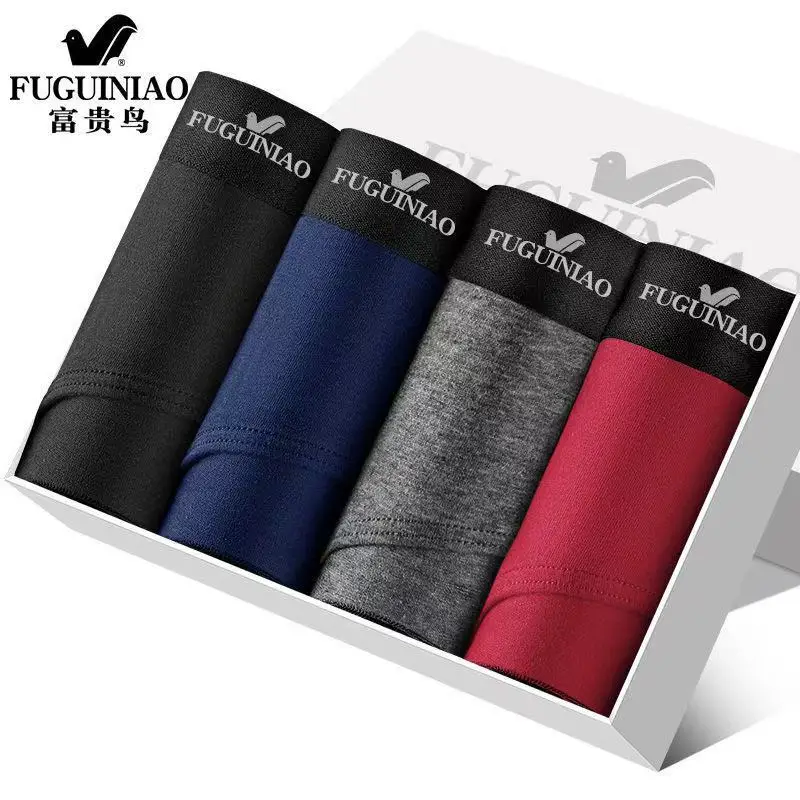 

4 шт. трусы, мужское нижнее белье из чистого хлопка, дышащие спортивные треугольные трусы со средней талией для студентов