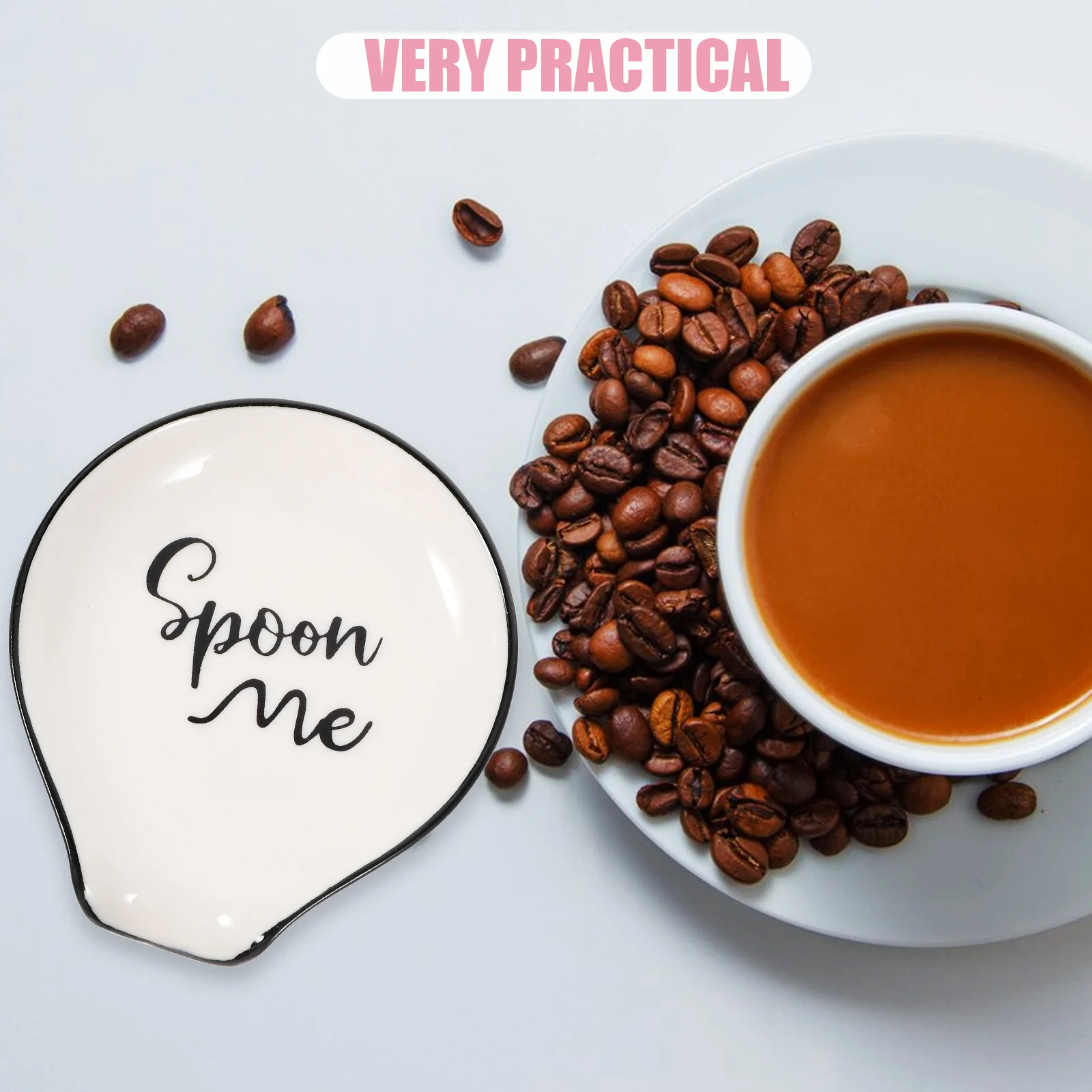 

Compact Ceramic Spoon Rest for Kitchen Counter Table Stovetop Use Daily Dinner Soup Spoons Holder Spoon Rest for Kitchen Counter