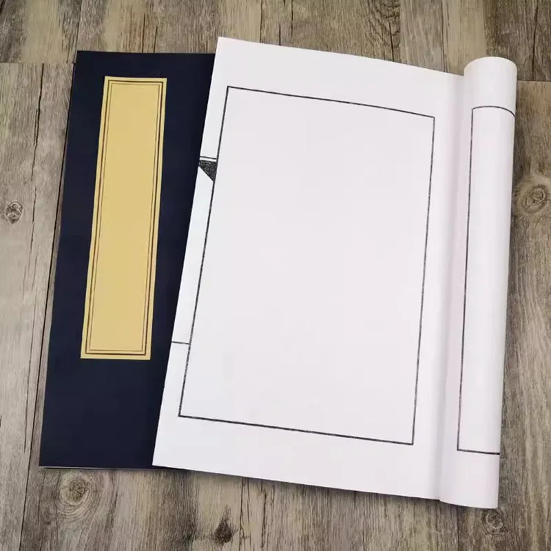 100 Page Classic Scripture Copybook - Non-Bleeding Ripe Xuan Paper (32x22cm) for Brush Writing & Art