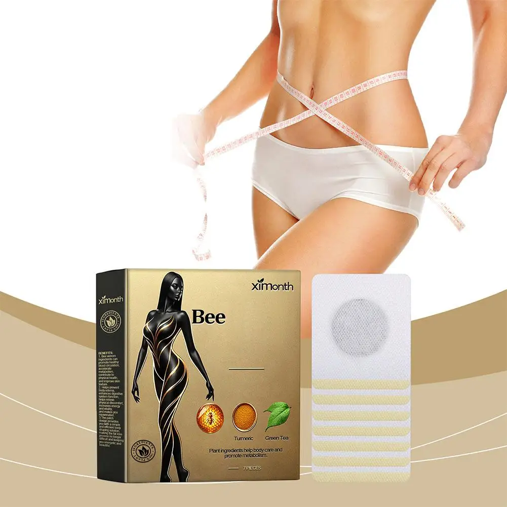 1/2/3/5 Packs Bee Slimming Patch Thin Arm Patch Fat Removing Fat Burning Stomach Patch For Women And Men Health Care