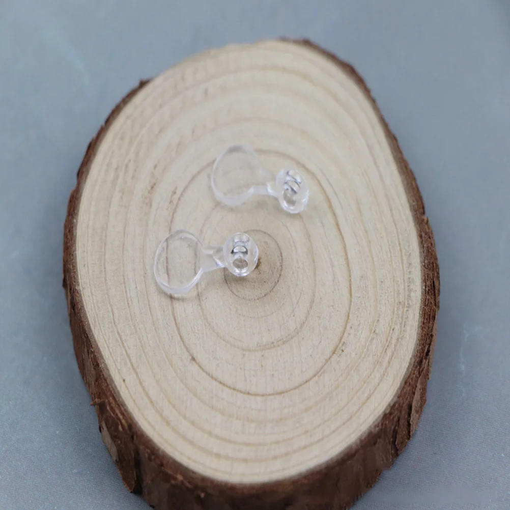 

Glue on Necklace Bails Jewelry Making Charms Plastic Round Small Earring Pendant Bail for DIY Art Crafts Projects Clear Bail