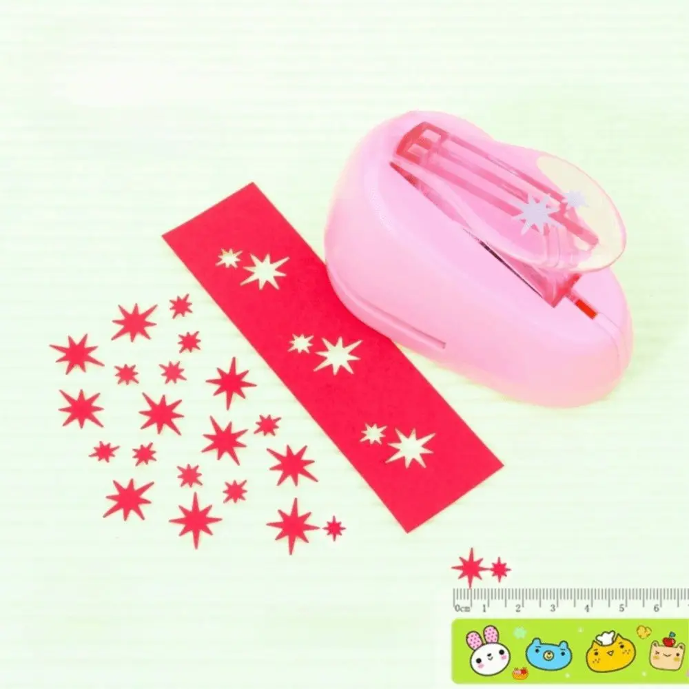 Creative Double Star Embossing Stamper Medium Size Craft Punch Machine Hand Account Scrapbook DIY Stamper Office Use