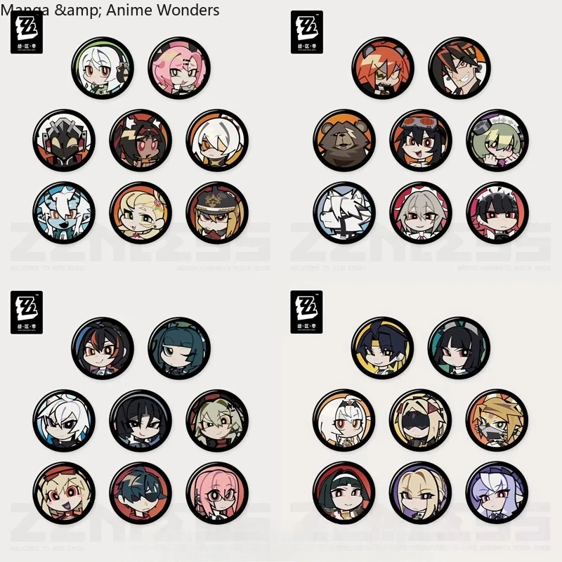 

Official Pre-sale Game Zenless Zone Zero Merch MiHoYo Original QH Series Mini Badge Set Birthday Gift Cosplay Halloween Gift