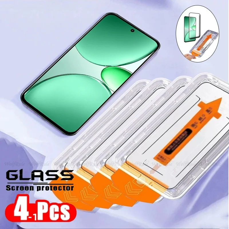 

Защитное стекло для Realme C85 (4/3/2/1 шт.), закаленное, с полным покрытием, клеевое, 9H HD, без пыли, для экрана телефона OPPO Realme C85