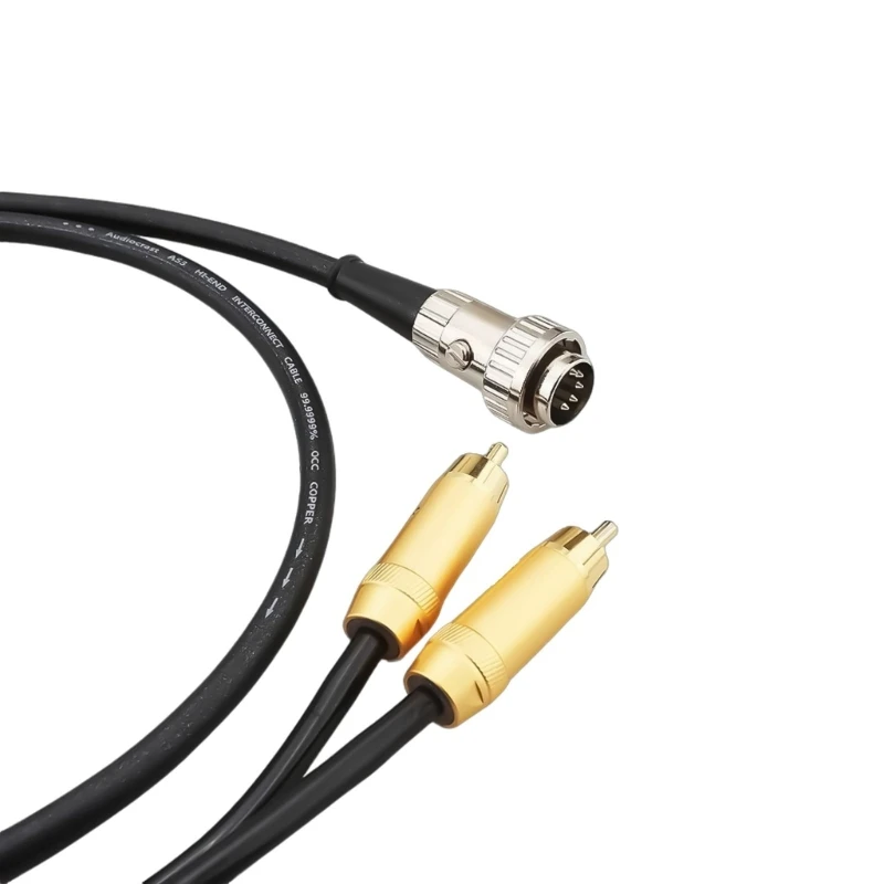 Upgrades 5Pin DIN Male to Double Male Sound Adapter Cable, High Fidelitys Sound for Stereo Systems,50cm/100cm/150cm