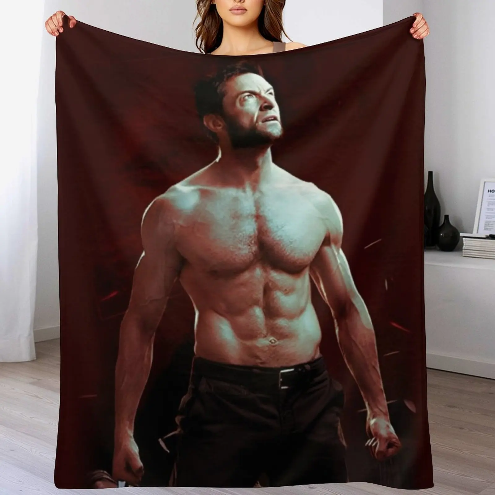 

Hugh jackman Throw Blanket Beautifuls Summer funny gift Blankets For Sofas Blankets