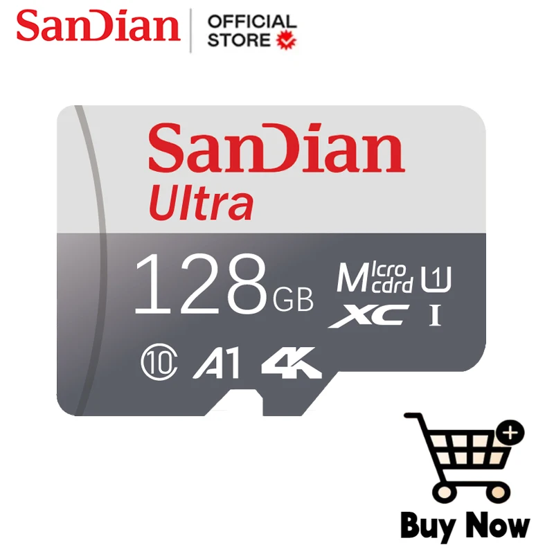 Smart TF Cards 128GB Memory Card 512GB 1TB Micro SD Card 64GB SD Cards U1 for Drone/Smart TV/E-Reader/MP4 Player/Baby Monitor