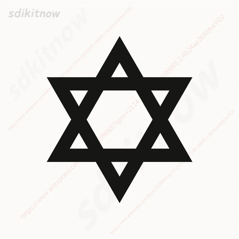 2pcs/lot Israel Nation Flag Vinly Sticker Car Decal Styling David Star Hexagon Windows Door Decoration Accessories