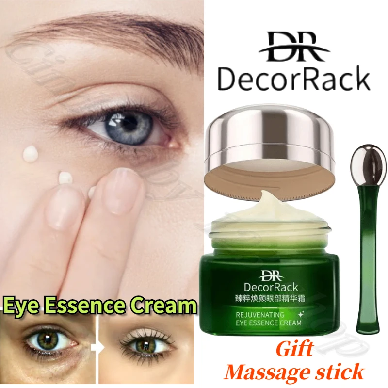 DecorRack Eye Essence Cream Hygienic Tight Eye Bag-removing Anti-wrinkle Moisturizing Eye Cream Complimentary Massage Stick 15g