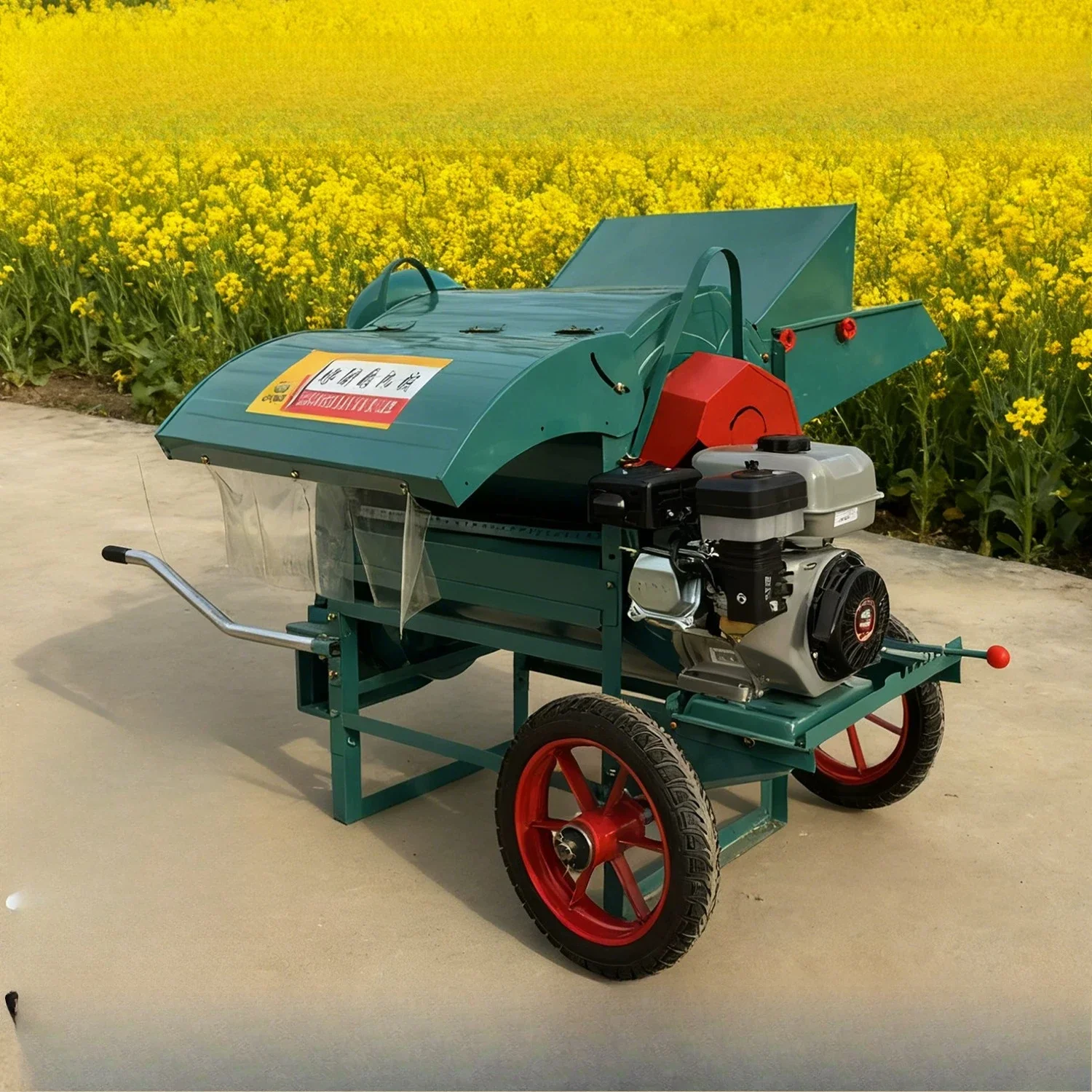 60 type multifunctional rapeseed thresher rice rapeseed wheat soybean sorghum agricultural large diameter high efficiency