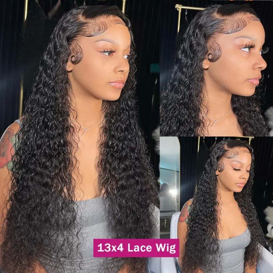 

Deep Wave 4x4 HD Lace Closure Wig for Women Curly 13x6 13x4 Lace Front Wigs Pre Plucked Brazilian Lace Frontal Human Hair Wigs