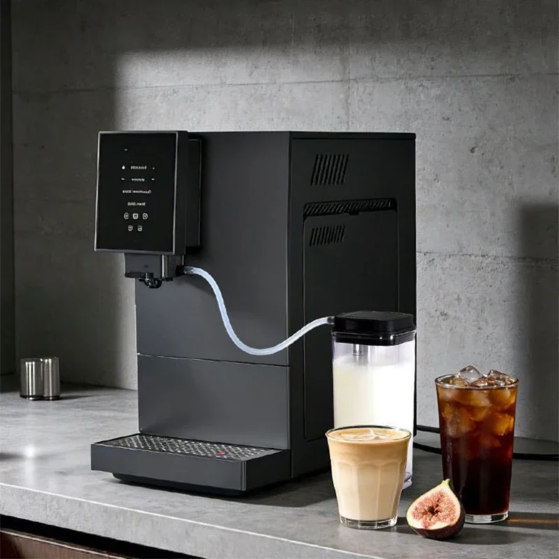 A21S Fully Automatic Touchscreen Coffee Machine with Milk Cartridge: Espresso Machine with Programmable Latte and Cappuccino Fun