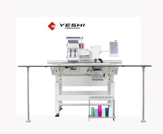 Yeshi Custom Color Automatic Computer Embroidery Machine Mix Head(Flat+Cording) for Embroider Any Flower Shape and Any Color