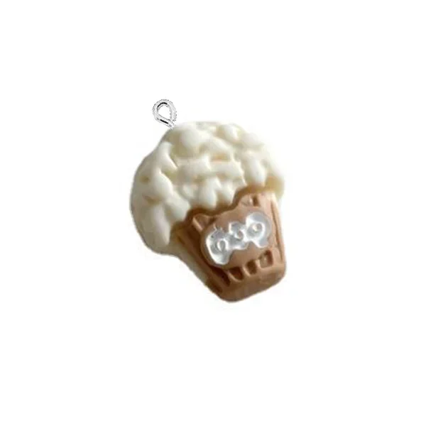 Breloques en résine Biscuit Candy Kawaii, pendentif pour boucles d'oreilles, bracelet, collier, bijoux à bricoler soi-même, accessoires exécutifs, cabochon à dos plat, 10 pièces