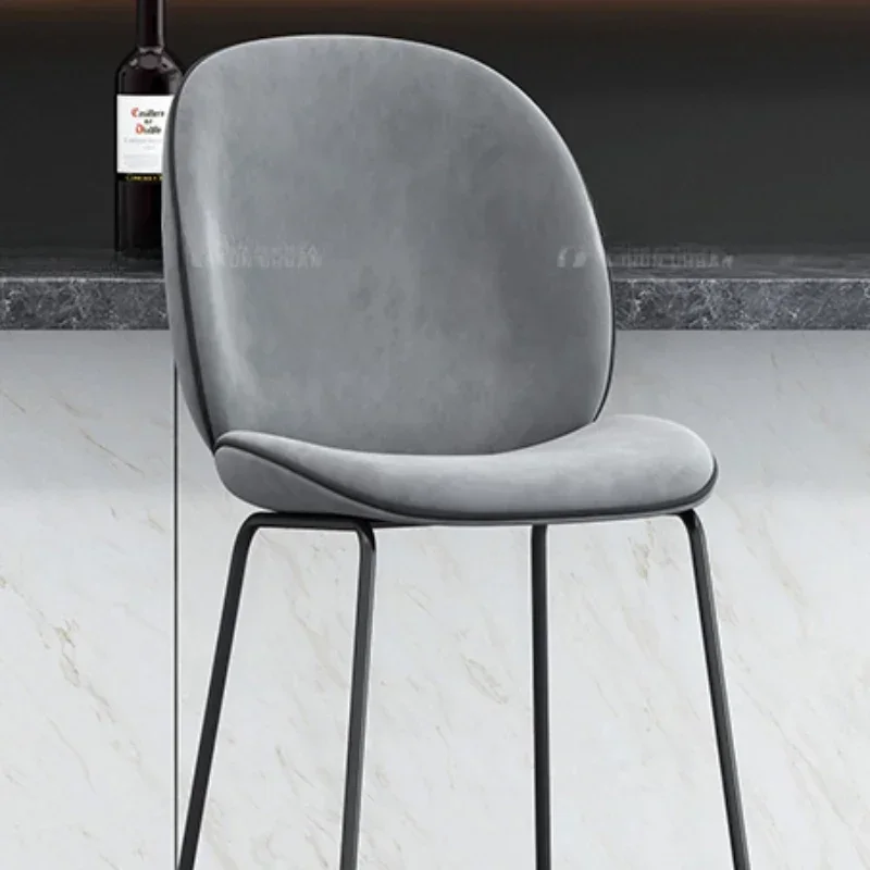 Modern Bar Stools Banks Height Chair Mid Century Furniture Design Nordic Sgabello Cucina Alto Kitchen Backrest Minimalist Lounge