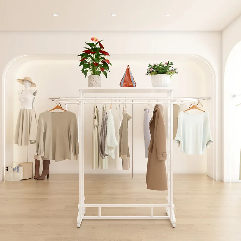Benutzerdefiniert. Neue Eisen Kleidung Display Stand Taille Insel Regal Runde Insel Stand Rack Einkaufszentrum Doppelseitige Seite Gerinnsel