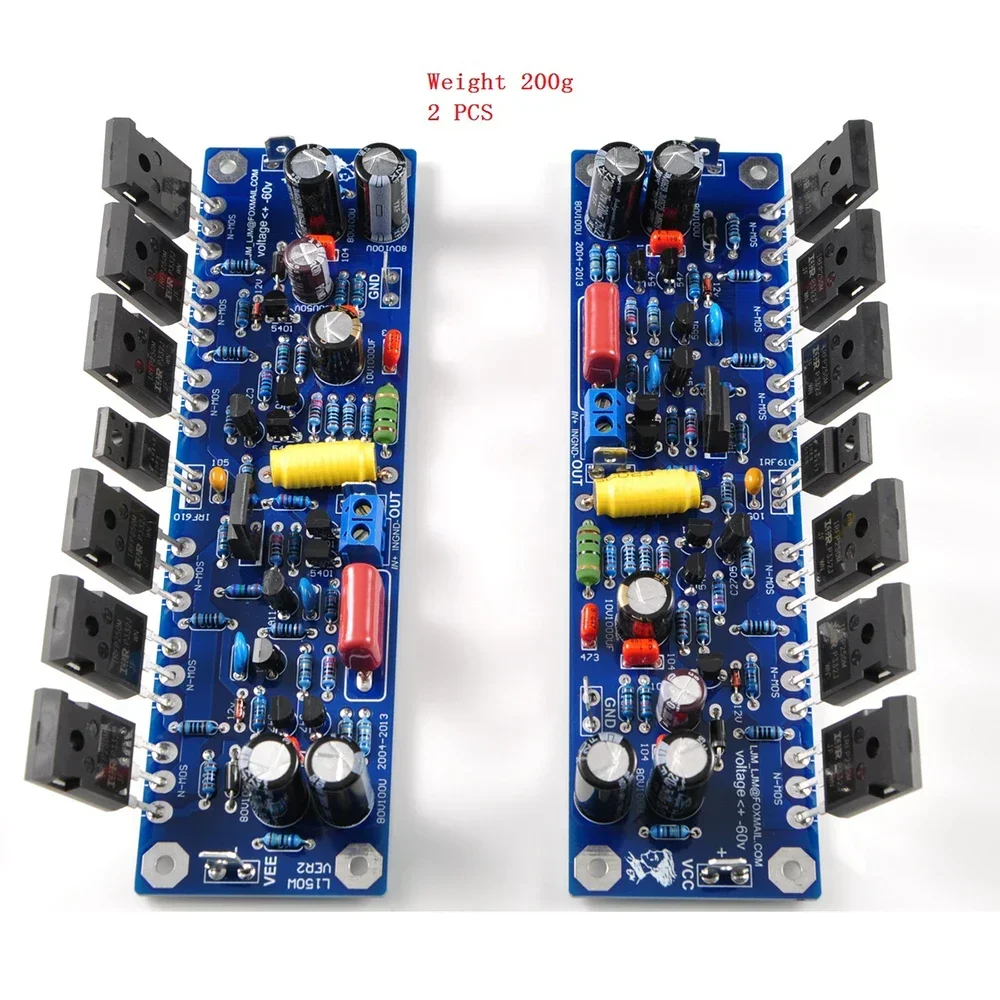 

2PCS LJM L150W 200W 8R 2-Channel MOSFET IRFP250 Amplifier Board