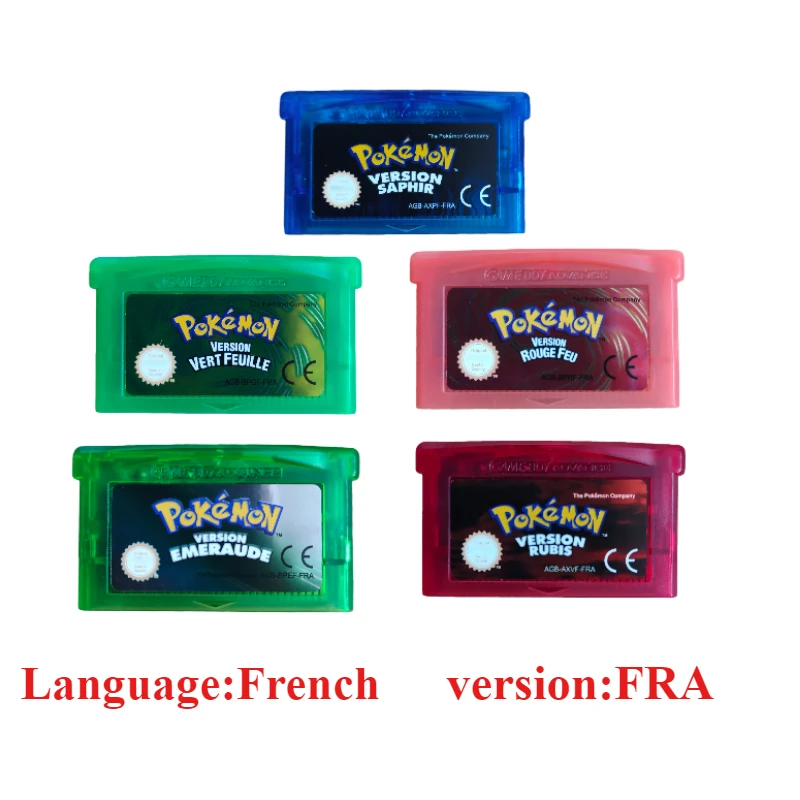 نوعية جيدة بوكيمون GBA بطاقة الألعاب 32 بت لعبة فيديو وحدة التحكم خرطوشة ل DS/NDS/GB الإنجليزية الإسبانية الفرنسية الألمانية بطاقة هدية لعبة #6