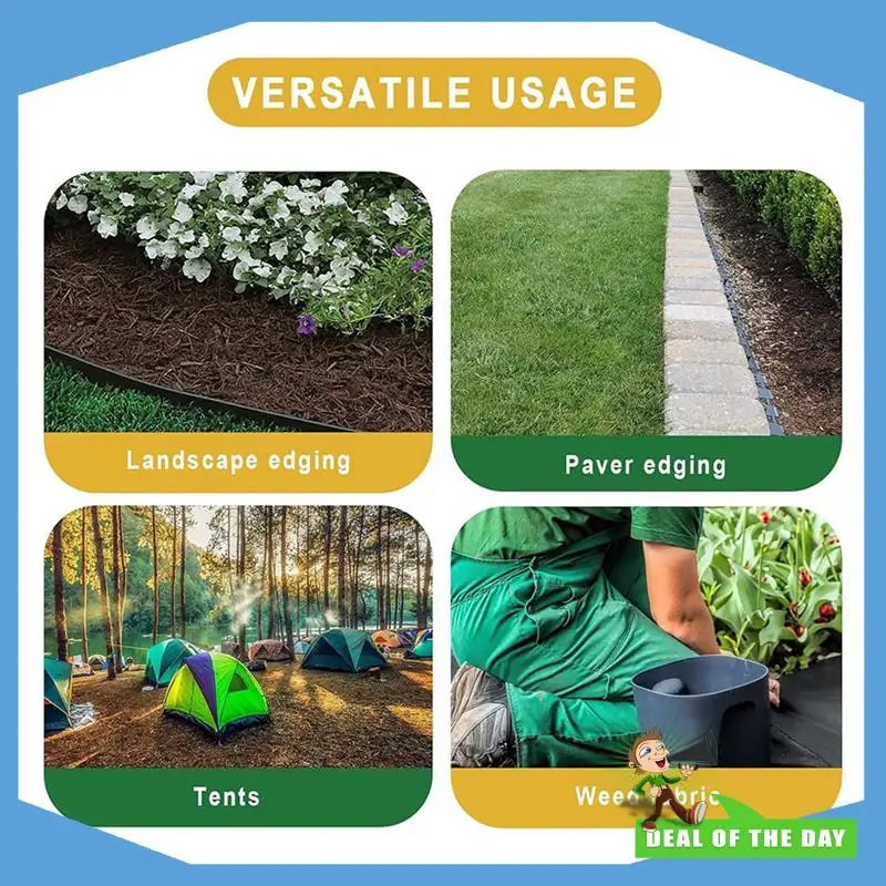 

24-Hour Delivery 160 Pack 8 Inch Plastic Landscape Edging Anchoring Stakes Garden Lawn Yard Spikes Landscaping Stakes For Paver
