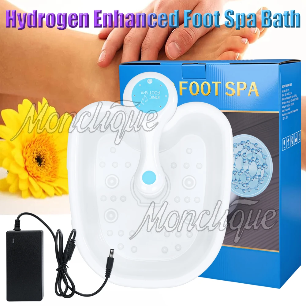 

Detox Ion Electric Mini Foot Spa Bath Massager Machine FootBath Cleanse Footspa Clean Vibration Care Arrays Aqua Health Therapy
