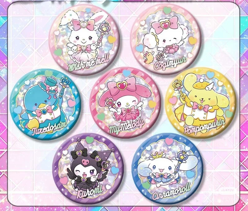 

Miniso 58 мм Sanrio жесть значок металлический значок с персонажем мультфильма коммутация