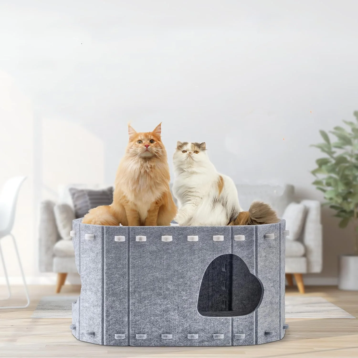 Hot Sale Scratch Resistant Cat Hole Felt Pet Bed for Cats Cave Bed Tunnel Cat Beds