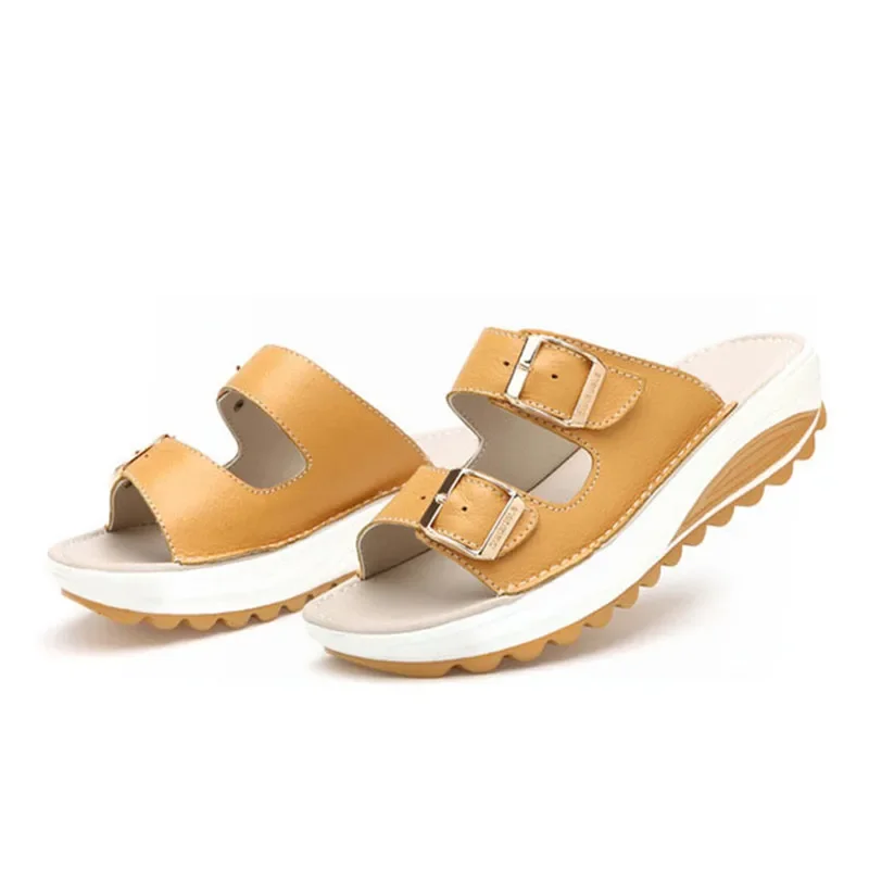 MVVJKE Plus Size 35-42 Hot New Summer Woman Beach Slippers Sandals Casual Double Buckle Clogs Sandalias Women Slip on Flip Flop