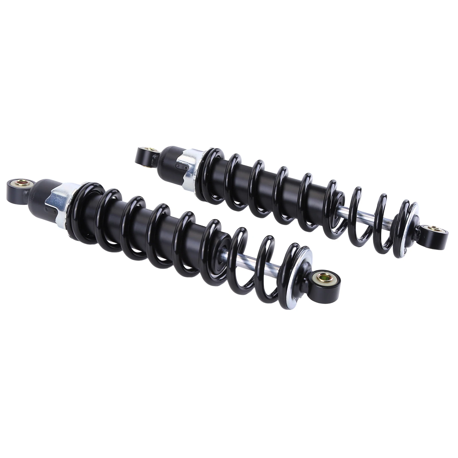 2 Amortiguadores Delanteros Negros de Hierro AM130448 Compatibles con John Deere 4X2 6X4 TH TS TX Gators