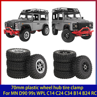 4 Pcs/Set RC Rubber Tyre 70mm 1/12 Tires Wheel Compatible for 1:12 RC Car Racing Car MN90 MN91 MN99 MN99S 1:16 WPL C14 C24 C54