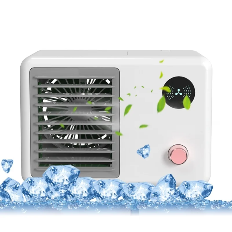 

Desktop Air Cooler Air Conditioner Fan Small USB Personal Fan Quiet Air Cooler Cooling Fan 3 Speeds Misting Fan For Home Room