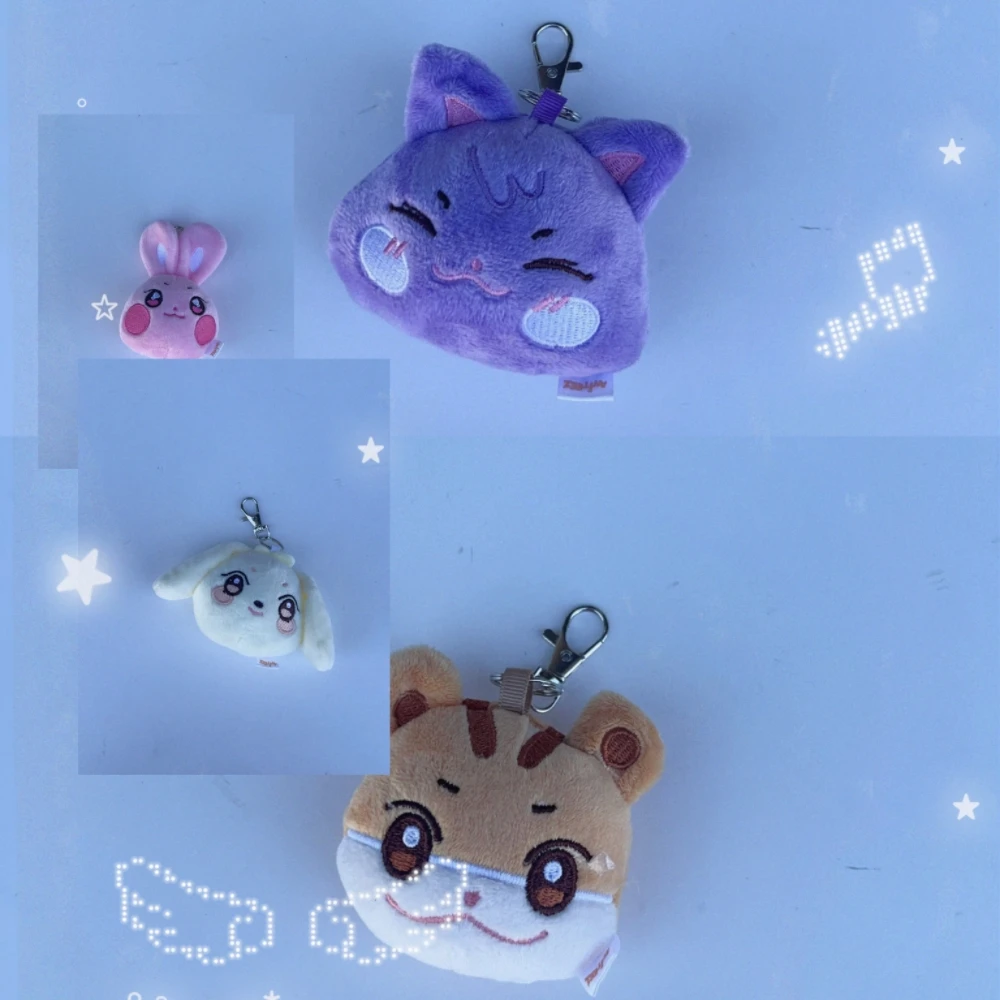 

Cute Kpop ATEEZ Seonghwa Hongjoong Plush Keyrings Cartoon Pop Up ANITEEZ Yunho Yeosang San Mingi Figures Keychains Bag Gifts