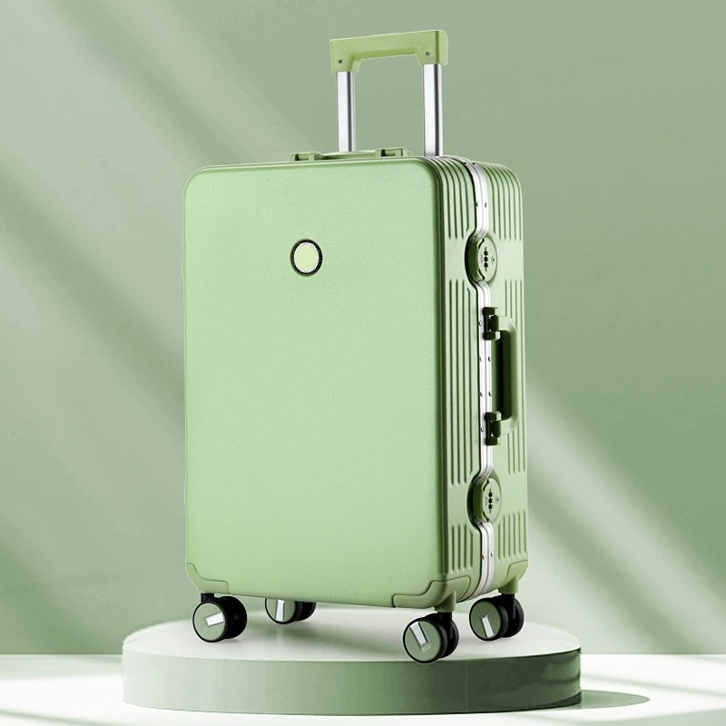 Cabin Rolling Luggage woman Aluminum frame password travel suitcase with Universal silent wheel PC+ABS trolley luggage bag