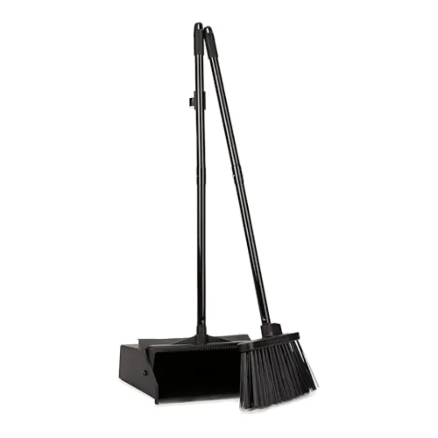 

SPARTA Duo-Pan Upright Dust Pan and Broom Set Essential Cleaning Tools for Home and Commercial Use 36" Handle 1 Count Black