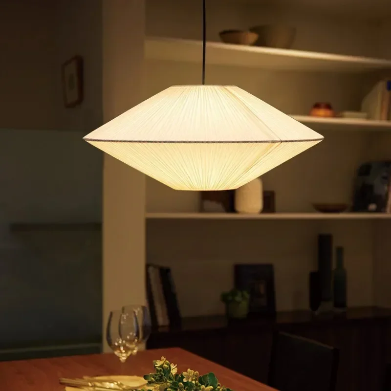 

Nordic minimalist fabric pendant light modern creative living room dining room E27 pendant light
