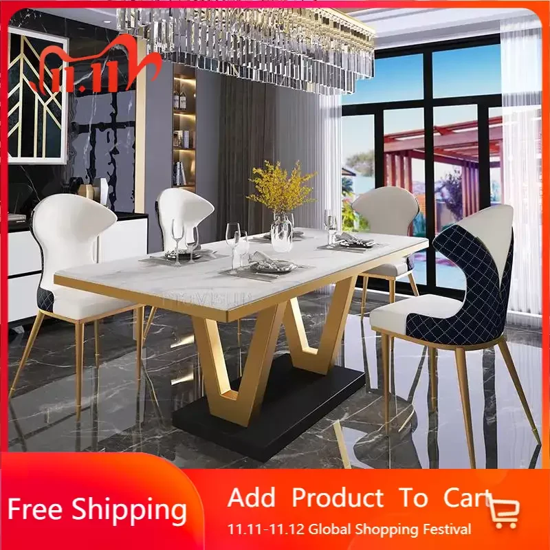 

Large Family Table Dining Console Luxury Mobile Marble Kitchen Luxury Dining Tables Center Table A Manger Kitchen Furniture