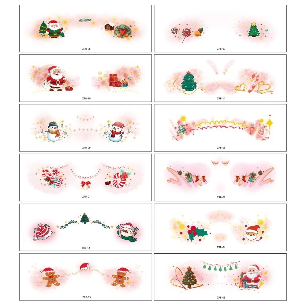 

12pcs Art Decals Christmas Makeup Stickers Face Tattoo Style Eye Makeup Design Face Tattoo Stickers Eye Makeup Sticker Cosplay