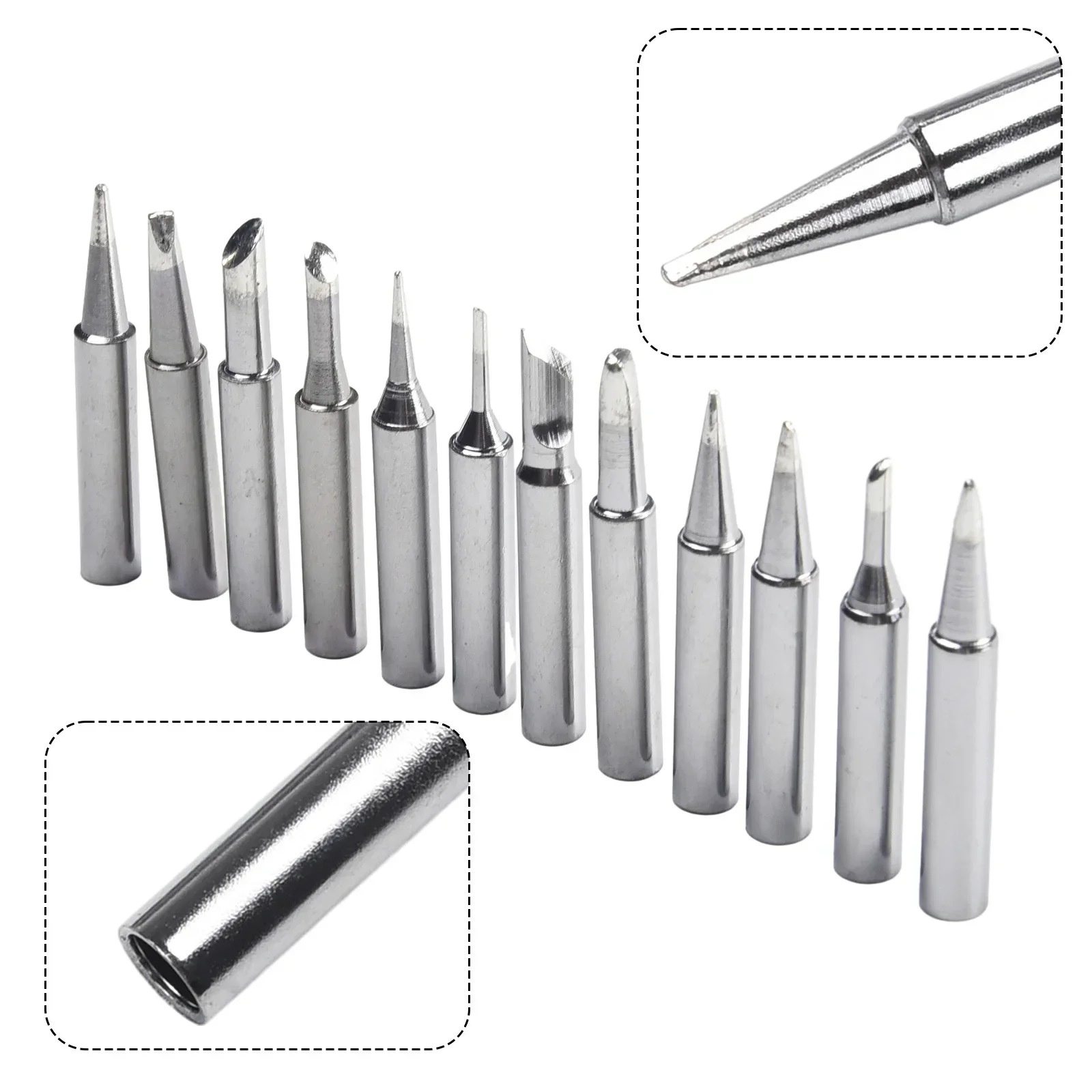 12pcs Soldering Iron Tips 900M-T Welding Station Tools I B C D K For 936 937 938 For Welding Applications Power Tool Parts