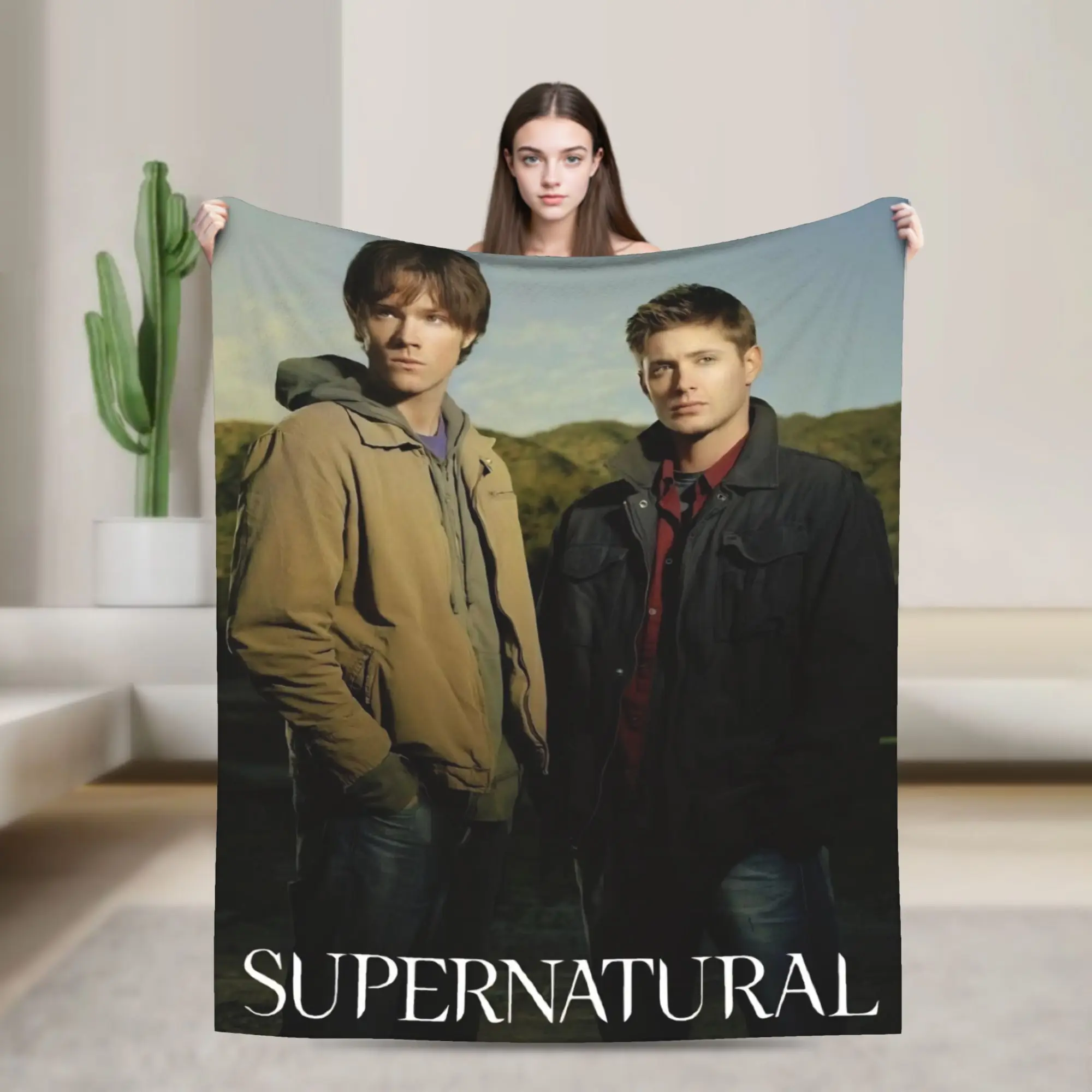 Super Soft TV S-Supernatural Throw Blanket Premium Fleece Flannel Lightweight  Bed Blanket Warm Plush Blankets All Season Use