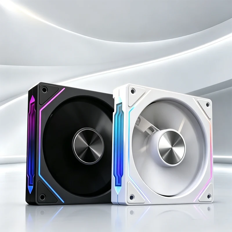 Ventilateur de châssis 4CD Prism 12CM, ventilateur de refroidissement, synchronisation Divine Light 5V3Pin RGB iridescent PWM