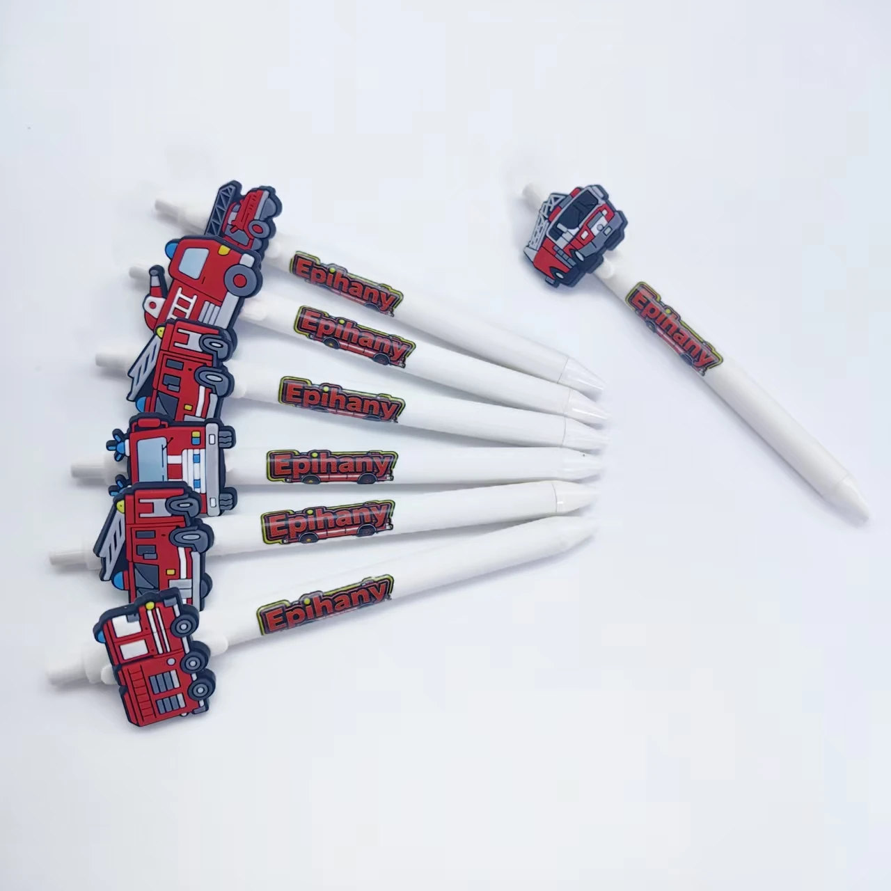 9 قطعة/12 قطعة أقلام حبر جاف مبتكرة لشاحنة الإطفاء للطلاب هدية لوازم مكتبية للتعلم المميز