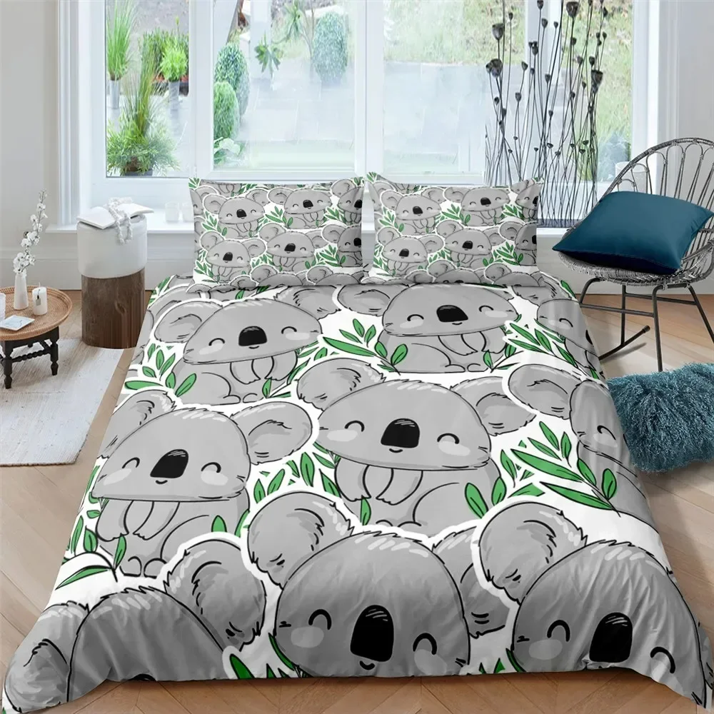 phechion Cartoon Koala 3D Print Bedding Set Duvet Covers Pillowcases One Piece Comforter Bedding Sets Bedclothes Bed Linen K215