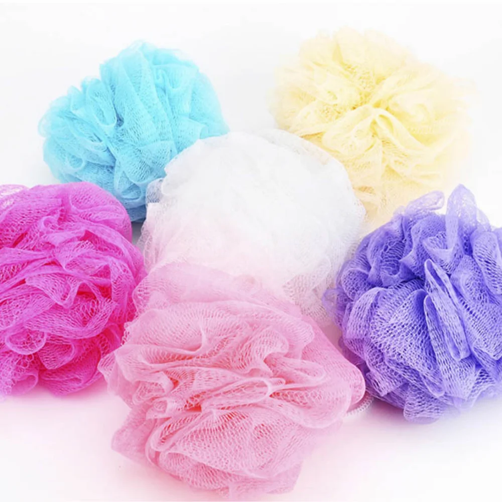 Soft Shower Mesh Foaming Sponge Exfoliating Scrubber Bath Bubble Ball Body Skin Cleaner Tools Bathroom Accessories Random Color