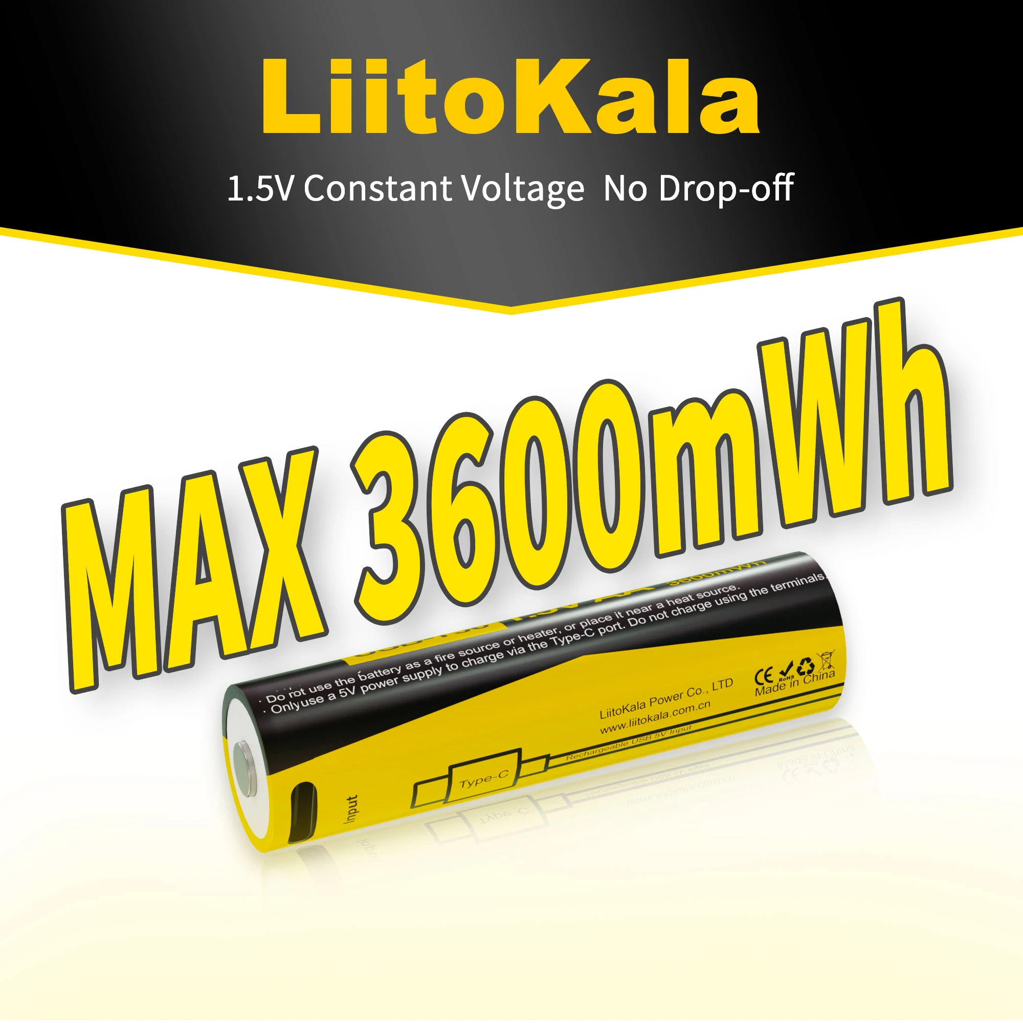 1-50 sztuk LiitoKala USB-T36 1.5V AA 3600mWh akumulator litowo-jonowy USB o dużej pojemności do zdalnie sterowanej myszy bezprzewodowej — zdjęcie 5