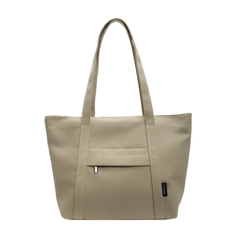 

Elegant Canvas Tote Bag Women Summer Fashion Mommy Bag Trendy Versatile Shoulder Bag for Work & Daily Use