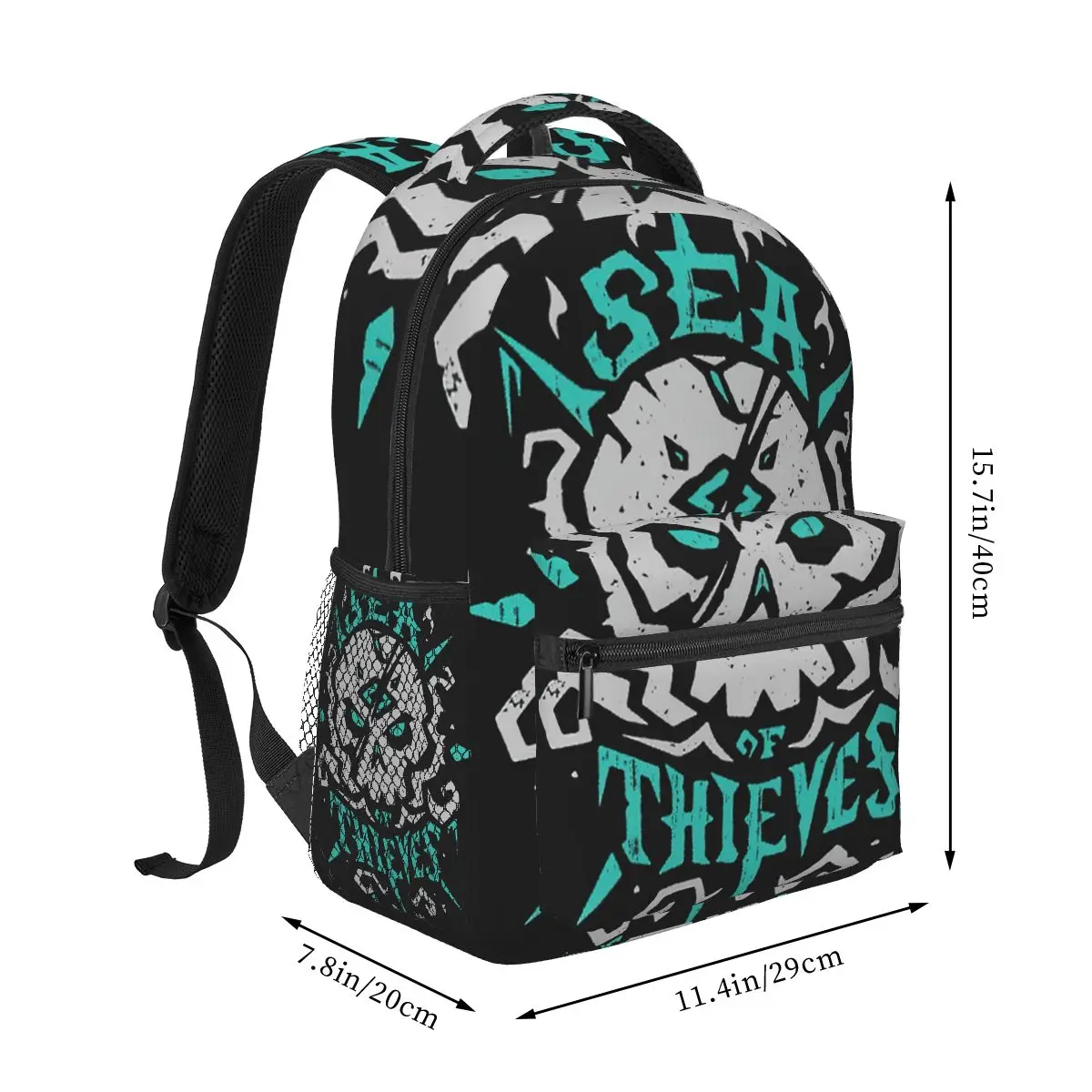 Imagem -02 - Sea of Thieves Maldito Quest Mochila para Meninas Meninos Viagem Mochilas para Bolsa Escolar Adolescente